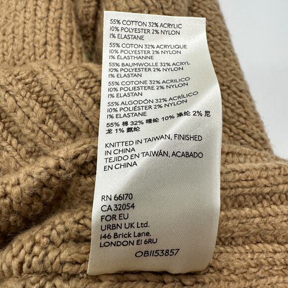 Free People Brookside Tunic Sweater Knit in Desert Camel Size M - Picture 10 of 11